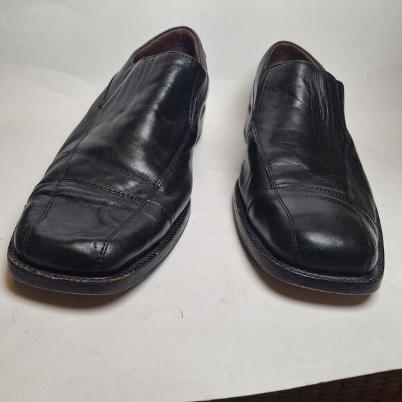 Johnston Murphy Sheepkin Y2k Square Toe Black Leather Slip-on Loafer Brazil 11M main image 4